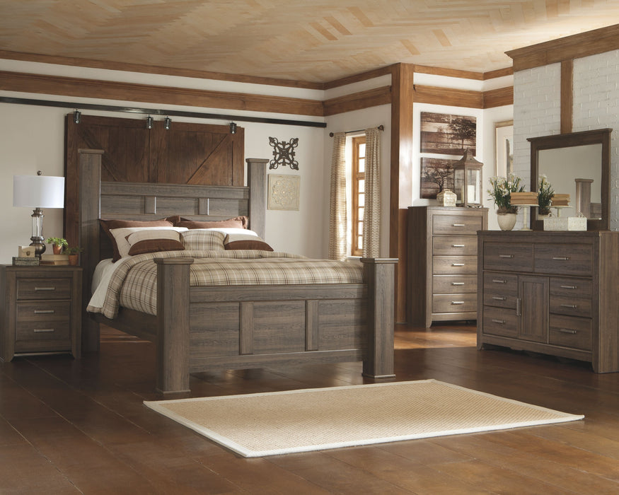 Juararo Dark Brown Poster Bed