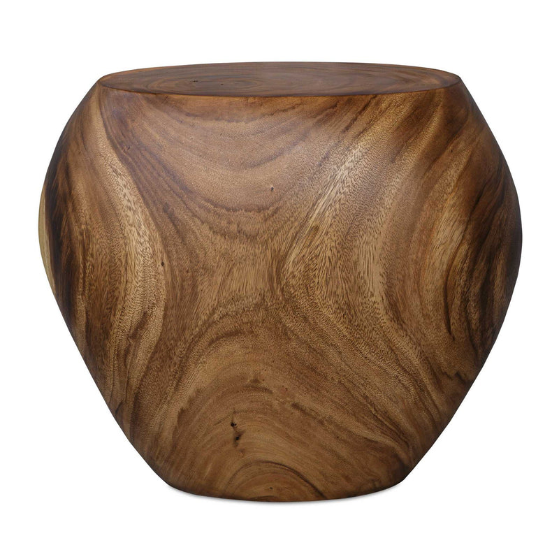 Lomas - Solid Wood Accent Stool - Dark Brown