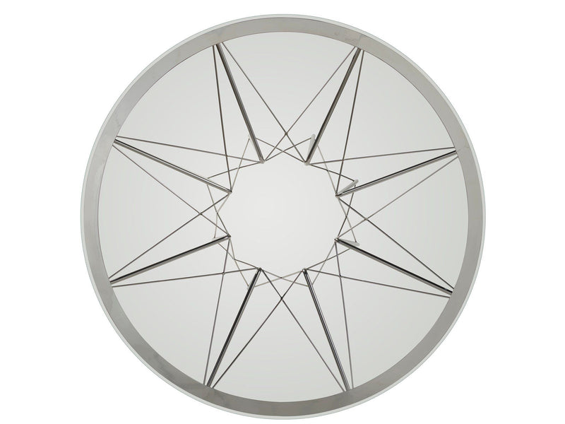 Modern Axel Round Dining Table Pearl Silver