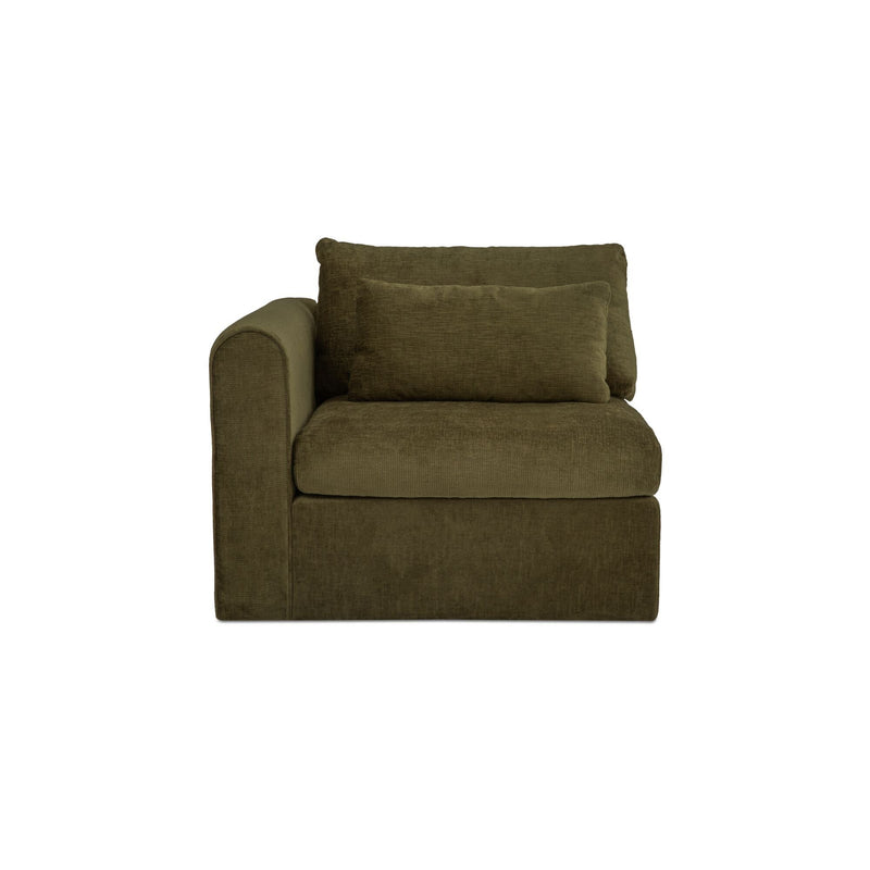 Swift - Left Arm Facing Chair - Dark Green