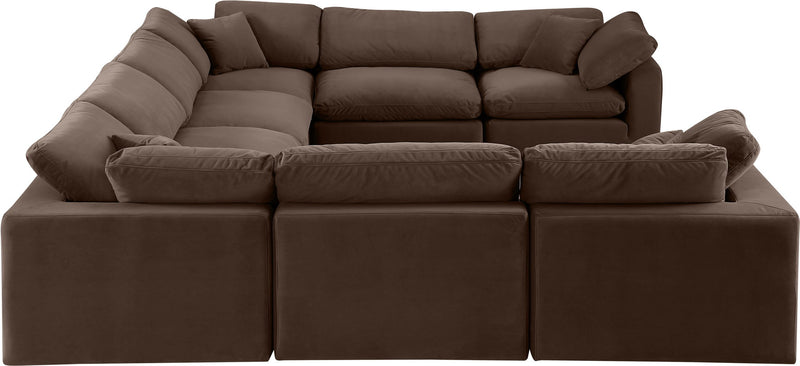 Comfy - 8 Piece Velvet Modular Sectional