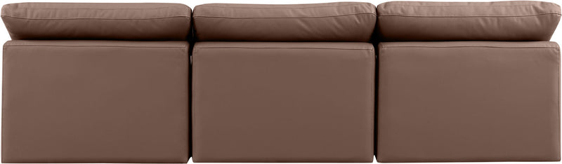 Indulge - Faux Leather 3 Seat Modular Armless Sofa