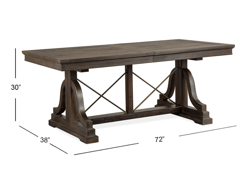 Westley Falls - Trestle Dining Table - Graphite