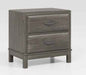 Mazing - Two Drawer Night Stand - Gray