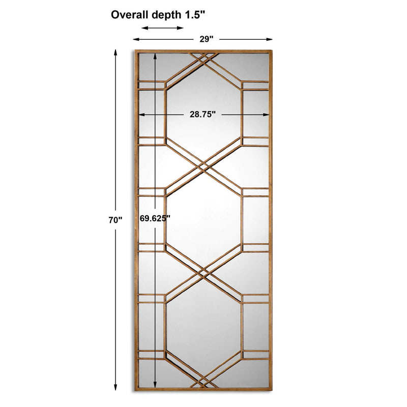 Kennis - Leaf Leaner Mirror - Gold