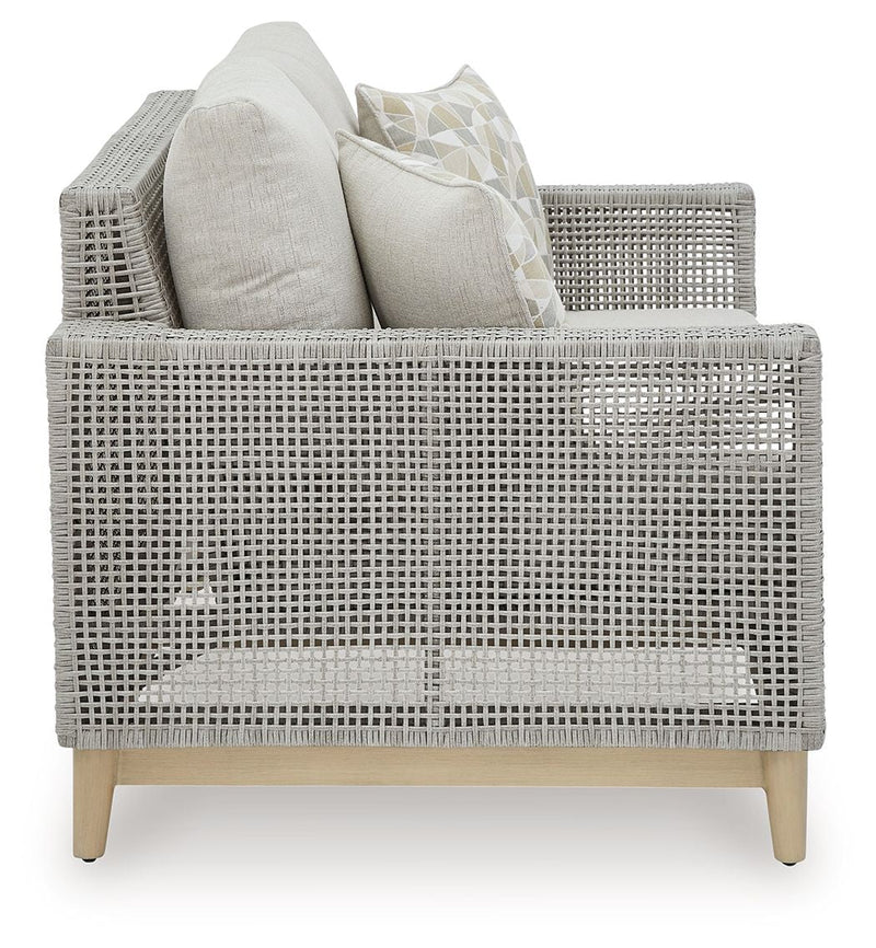 Seton Creek - Loveseat With Cushion - Gray
