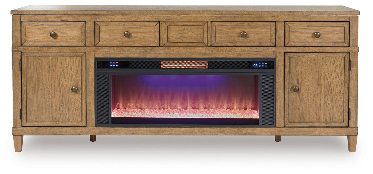 Sharlance - 81" TV Stand With Electric Fireplace