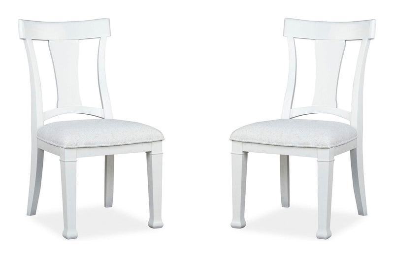 Kingston - Upholstered Side Chair (Set of 2) - Whisper White And Cerused Nutmeg