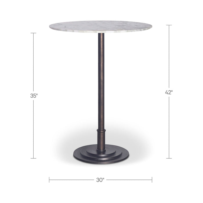 Tori - Outdoor Bar Table - White Marble