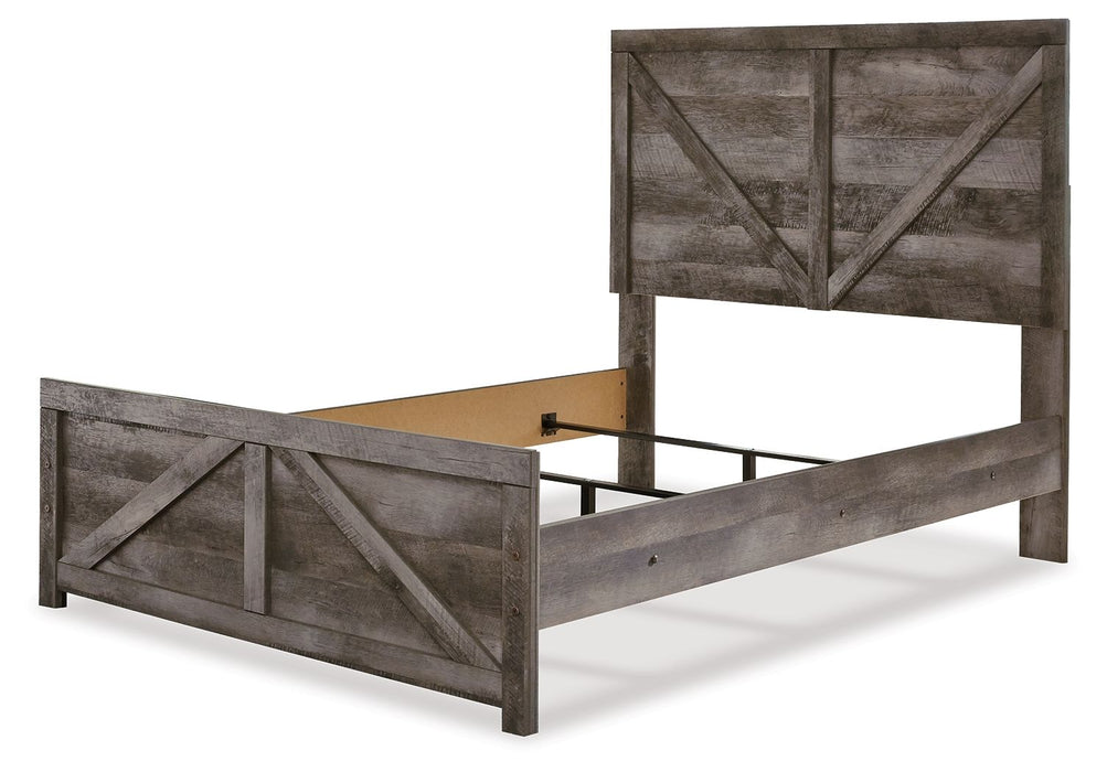 Wynnlow Gray Crossbuck Panel Bed