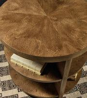 Melange - Mulholland Round End Table - Dark Brown