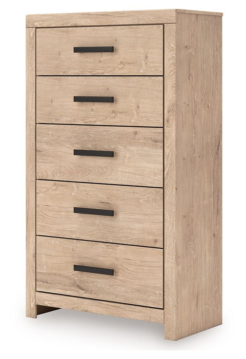 Sanginlane - Five Drawer Chest - Tan
