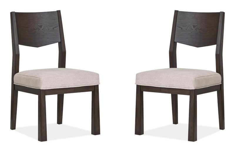 Tauren - Upholstered Side Chair With Solid Back (Set of 2) - Coffee Bean