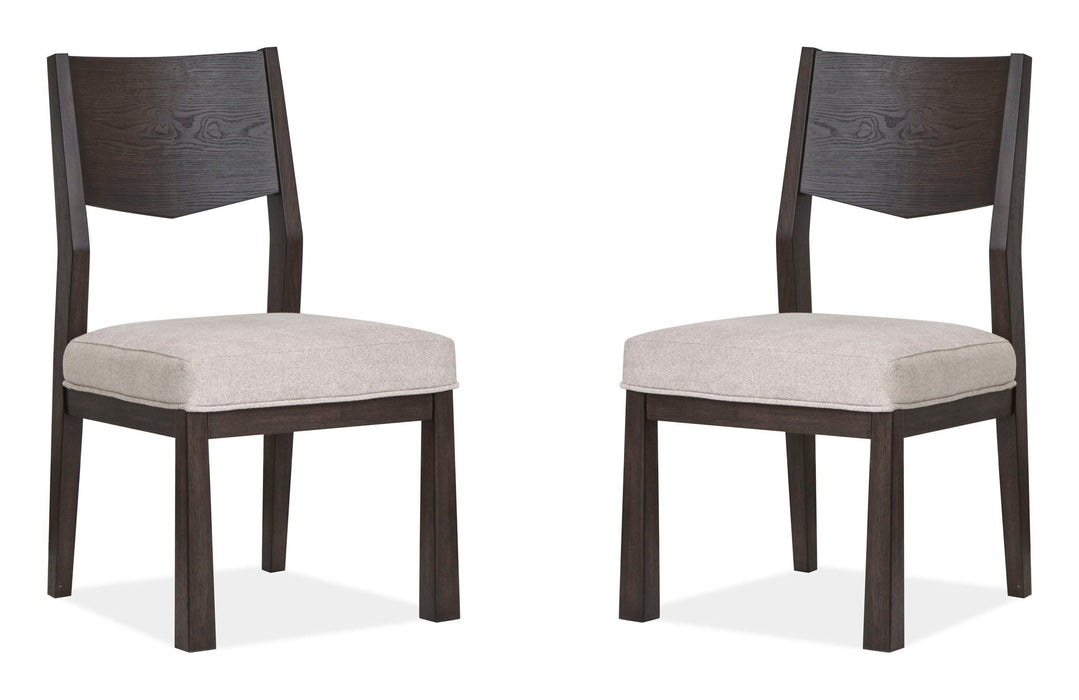 Tauren - Upholstered Side Chair With Solid Back (Set of 2) - Coffee Bean