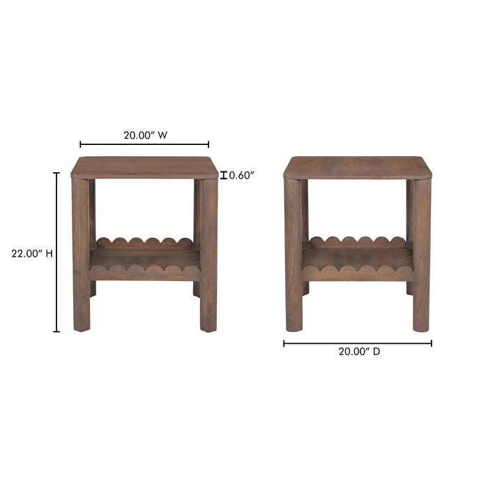 Wiley - Side Table - Vintage Brown