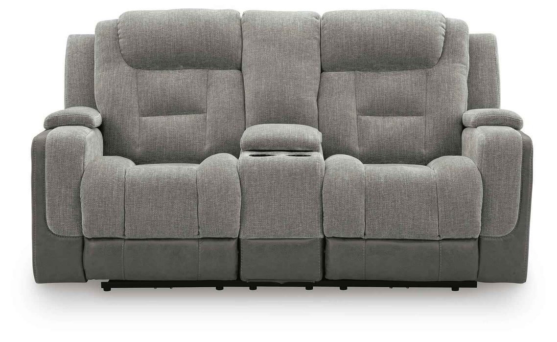 Mixed Motion - Power Reclining Loveseat With Console / Adjustable Headrest