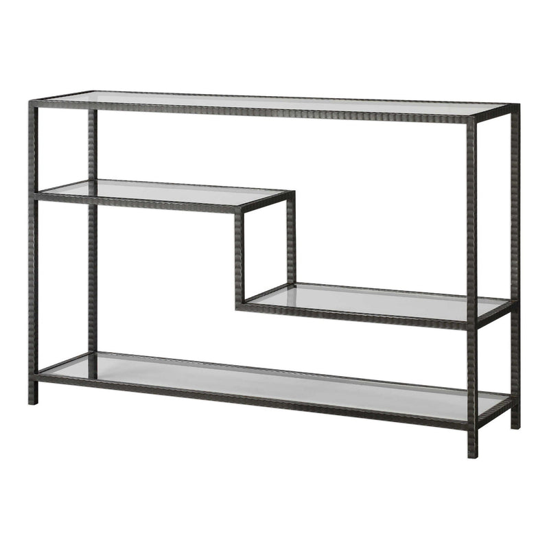 Leo - Industrial Console Table - Silver