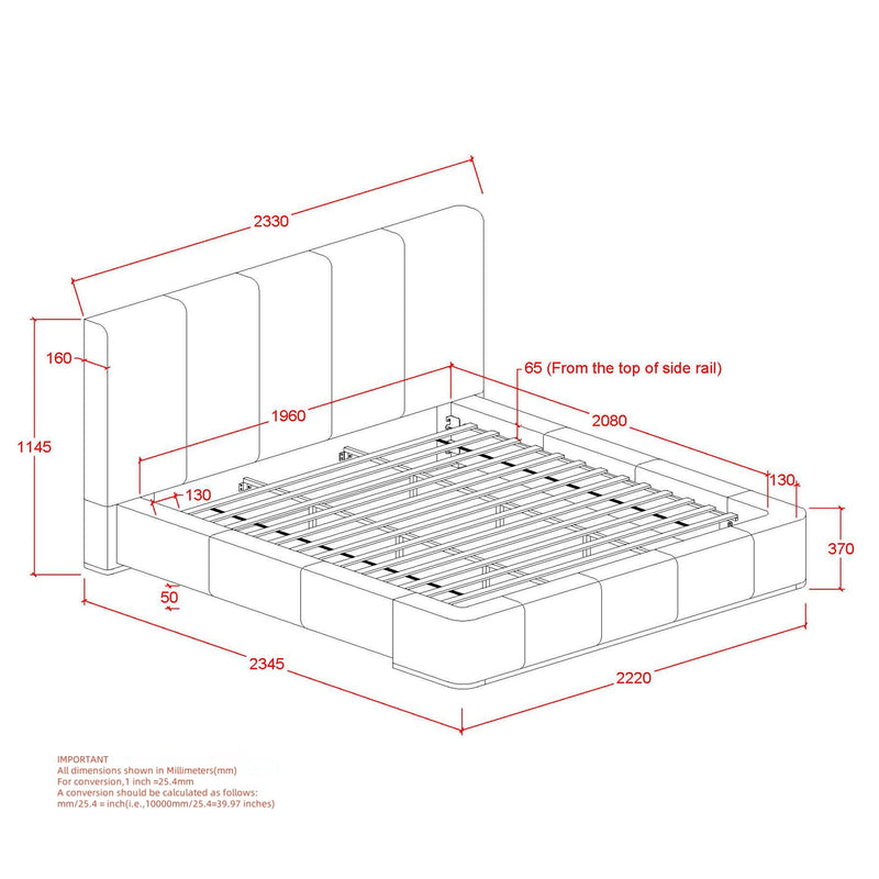 Harrod 78" Platform Bed Mushroom