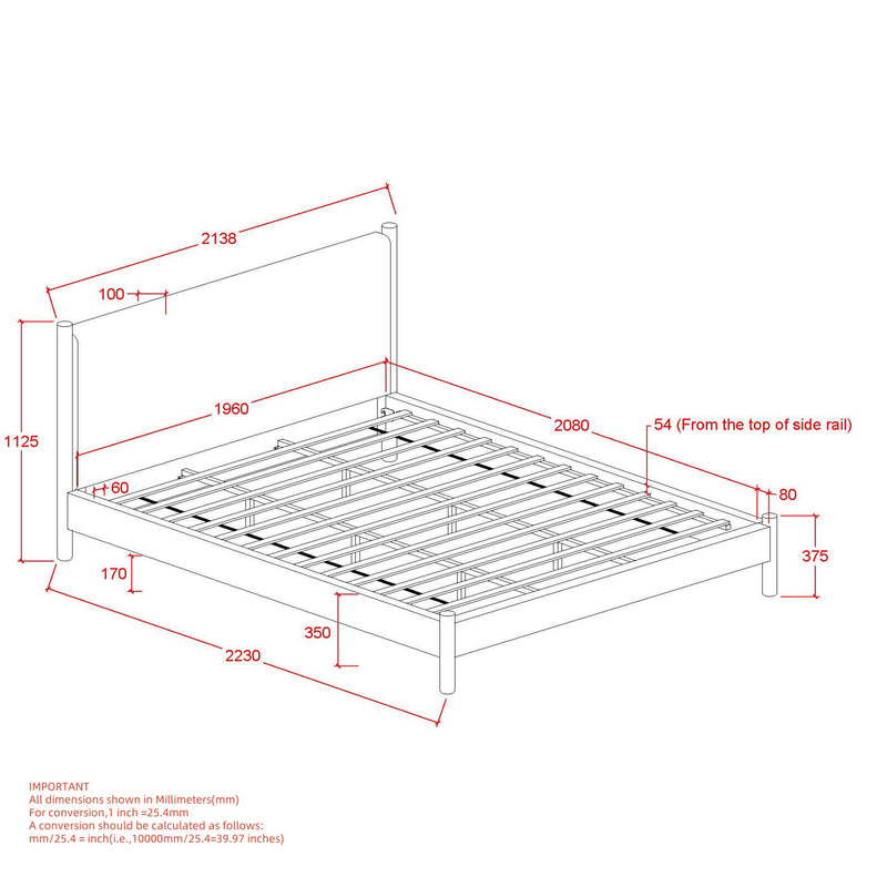 Zoran 78" Platform Bed Mushroom