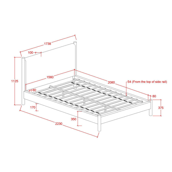 Zoran 60" Platform Bed Mushroom