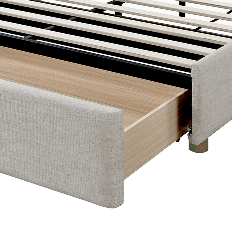 Andover 78" Platform Bed W/Drawer Oat