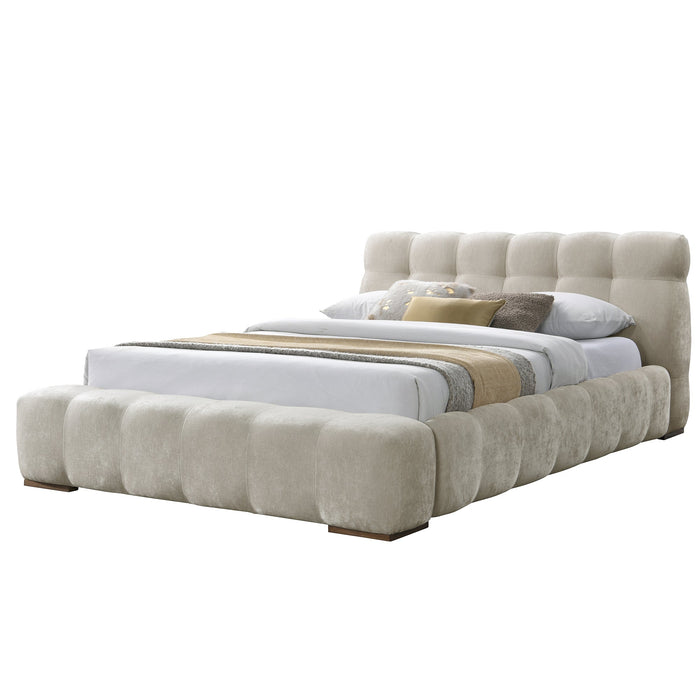 Pasha 60" Platform Bed Beige Pearl