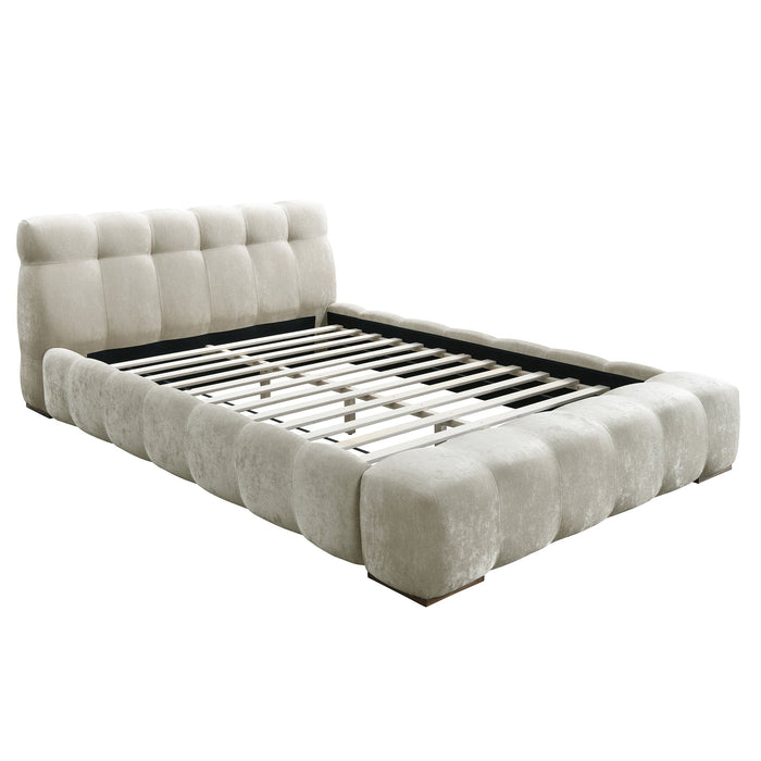 Pasha 60" Platform Bed Beige Pearl