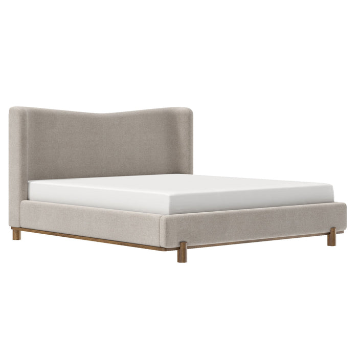 Isadora 78" Platform Bed Dark Beige
