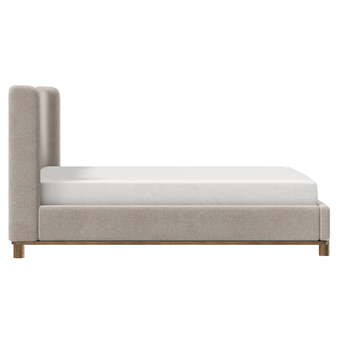 Isadora 78" Platform Bed Dark Beige