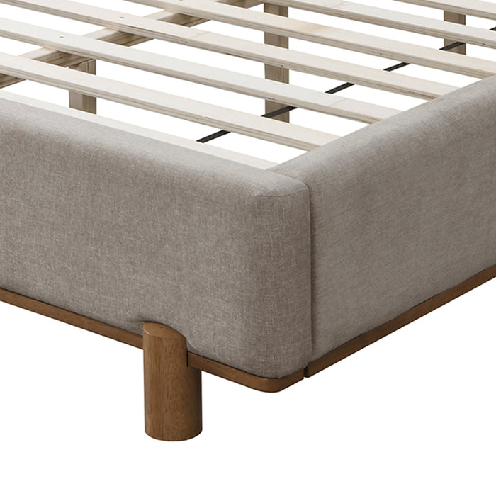 Isadora 78" Platform Bed Dark Beige