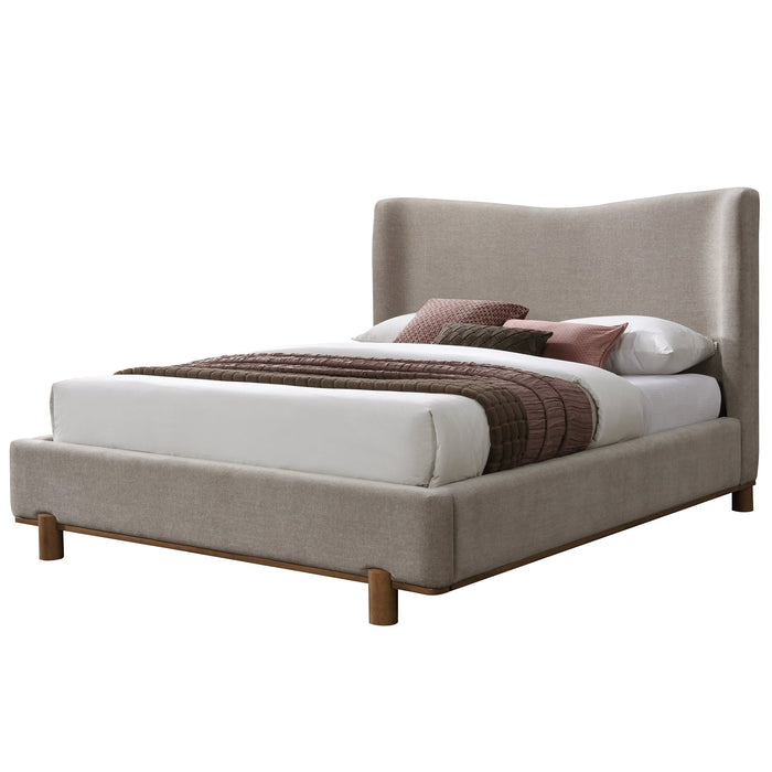 Isadora 60" Platform Bed Dark Beige