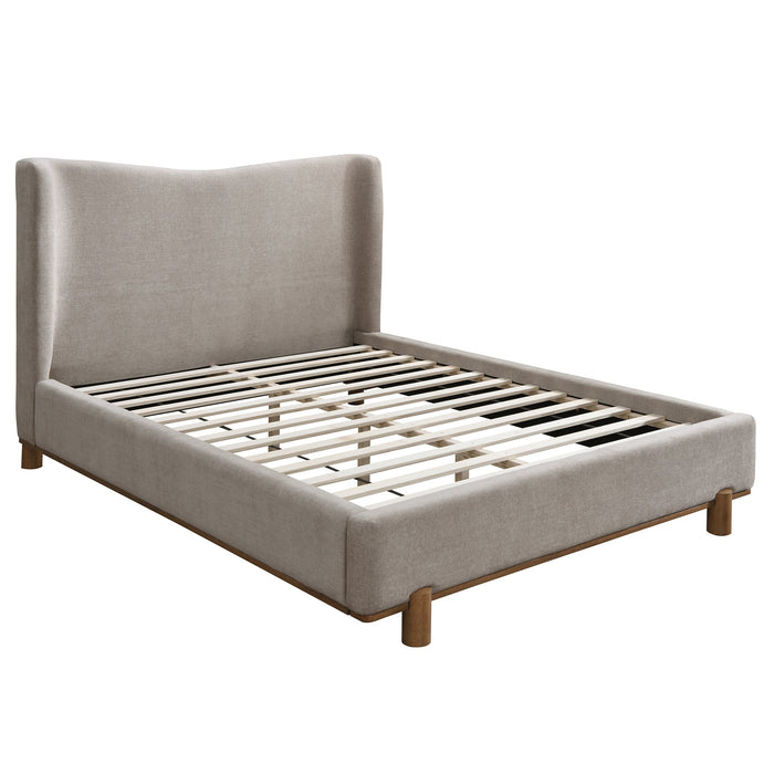 Isadora 60" Platform Bed Dark Beige