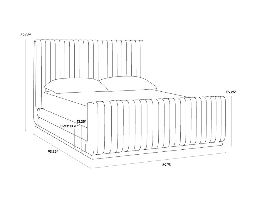 Hylan Bed - Queen - Hemingway Marble