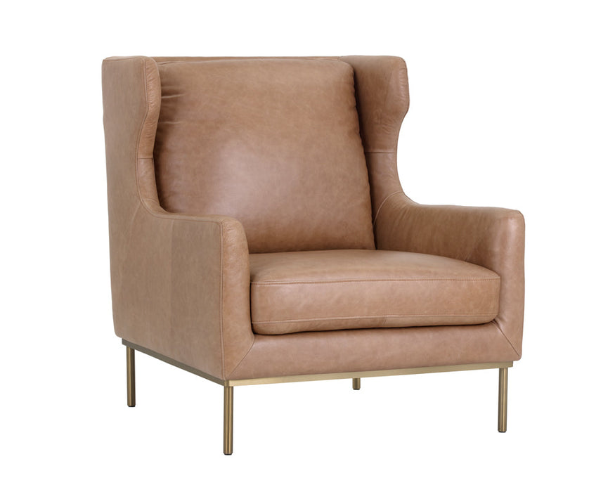 Virgil Lounge Chair -Marseille Camel Leather