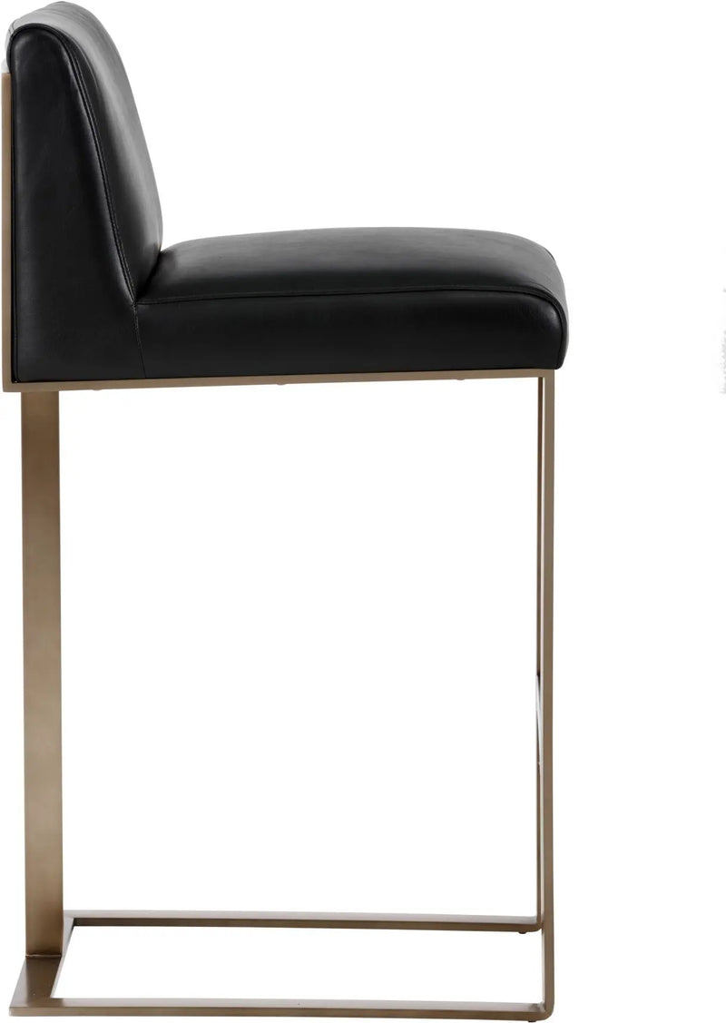 Dean Barstool Antique Brass Cantina Black