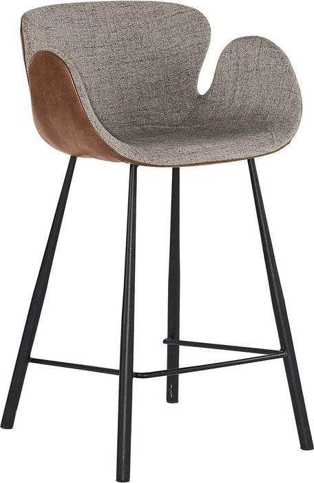 Waldo Counter Stool - November Grey / Cinnamon Brown