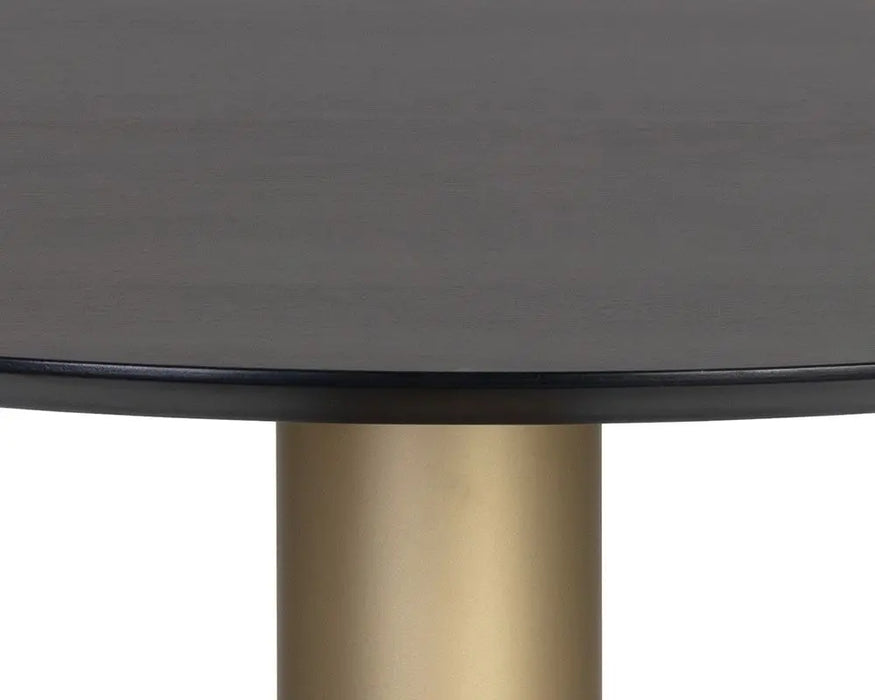 Monaco Bistro Table Gold Grey Marble / Charcoal Grey 35.5"