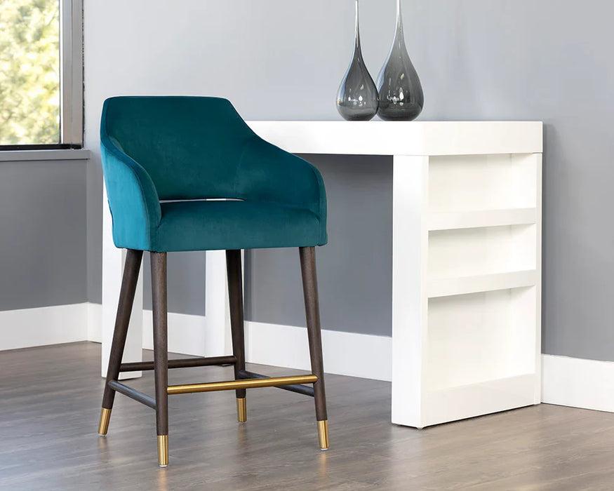 Adelaide Counter Stool- Timeless teal
