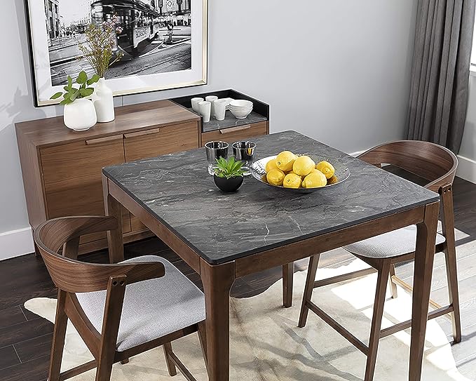 Haisley Counter Stool - Walnut - Light Grey