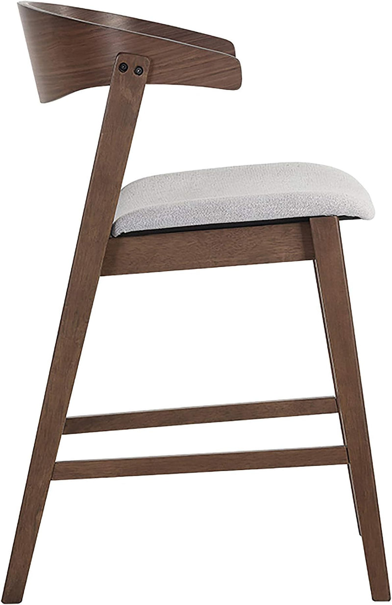 Haisley Counter Stool - Walnut - Light Grey