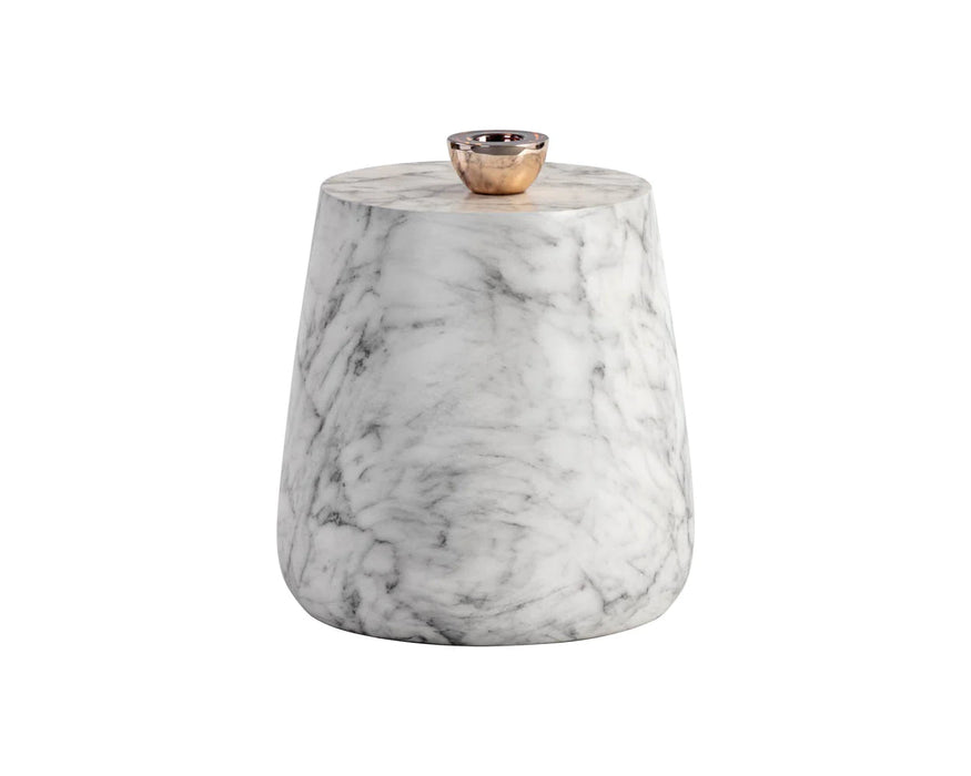 Aries Side Table - Marble Look