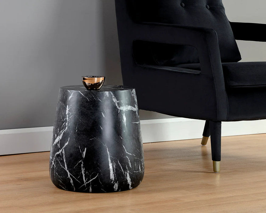 Aries Side Table - Marble Look