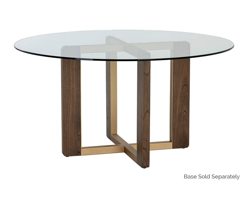 Glass Dining Table Top Round 59"