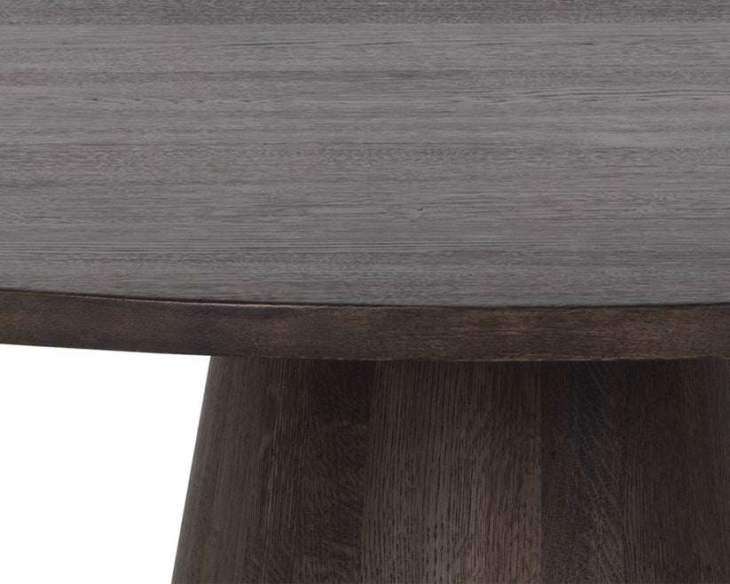 Althea Dining Table - Round - Brown Oak - 54"