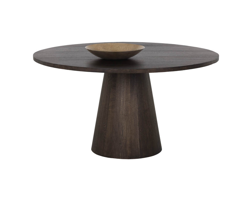 Althea Dining Table - Round - Brown Oak - 54"