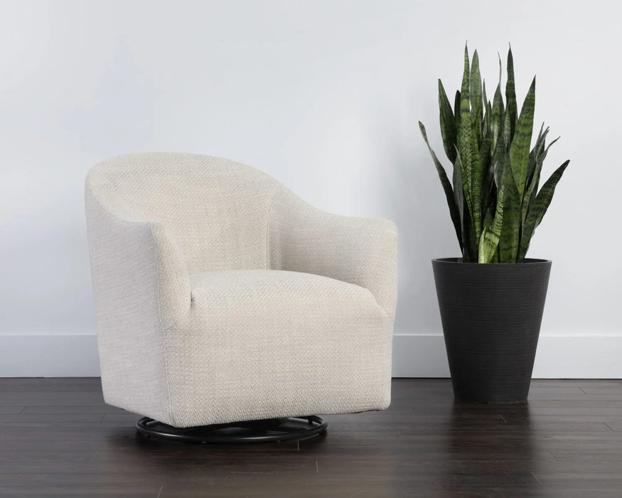 Silvana Glider Lounge Chair- Belfast Koala Grey