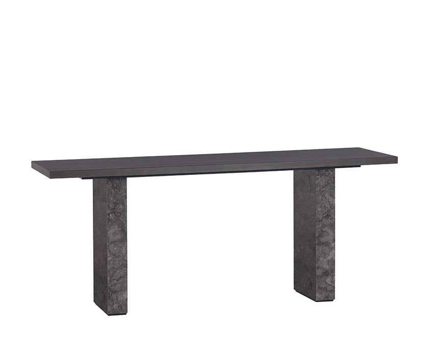 Rebel Console Table Grey Marble / Charcoal Grey