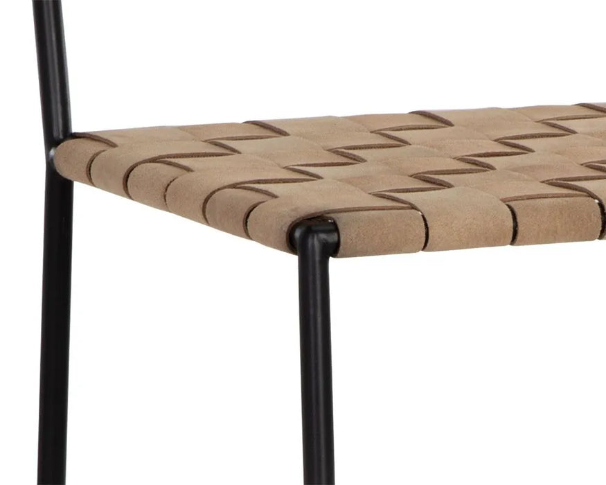 Omari Barstool Sueded Light Tan Leather