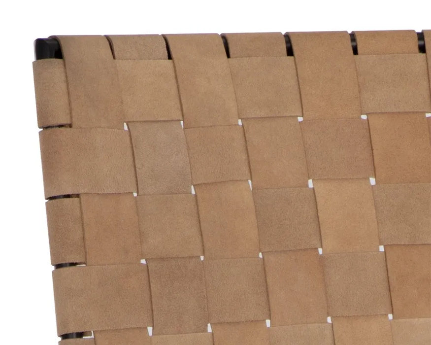 Omari Barstool Sueded Light Tan Leather