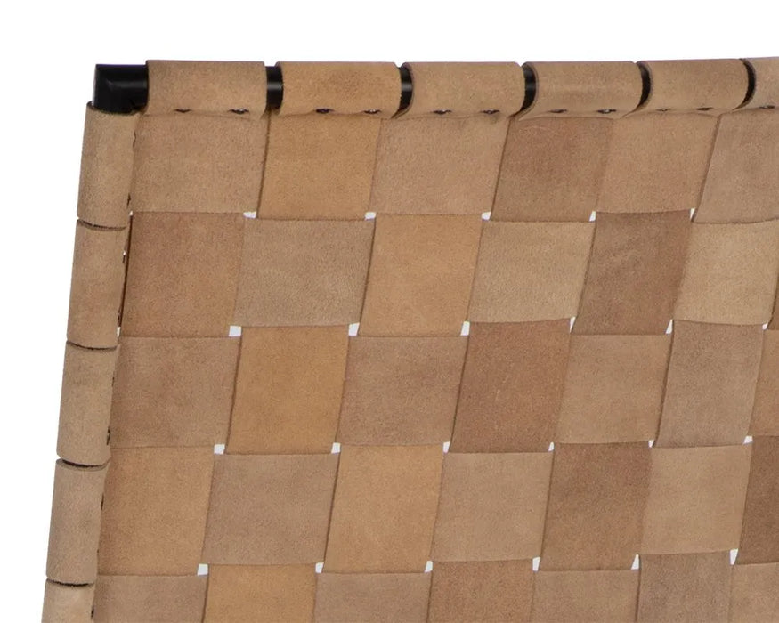 Omari Barstool Sueded Light Tan Leather